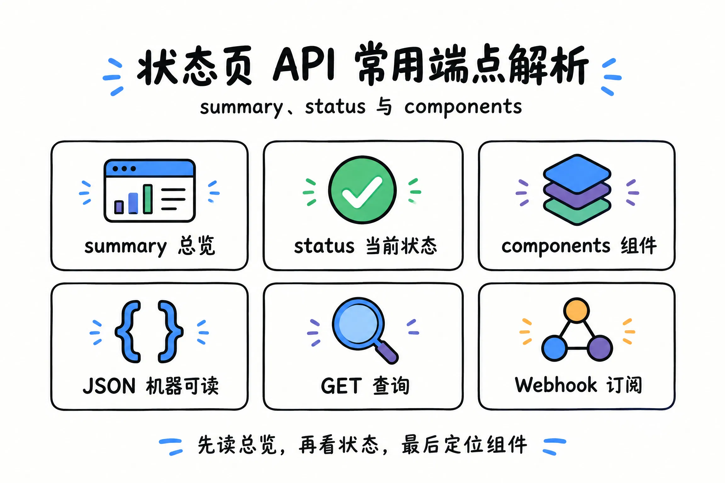 状态页 API 常用端点解析：summary、status 与 components 机器可读数据指南